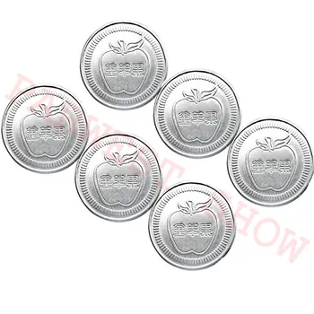 200pcs Hra mince token pasáž z nehrdzavejúcej ocele Apple Logo token acceptor Jamma token ruská hra mince Môžu byť prispôsobené dizajnu