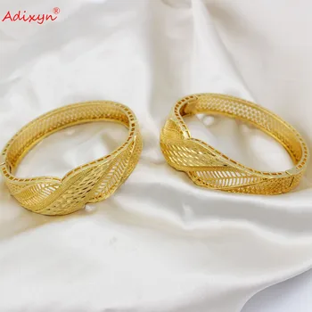 Adixyn 1-2ks Môže Otvoriť Dubaj Zlatá Farba Prívesky pre Ženy Etiópskej Náramky Afriky Šperky Arabských Svadobné Party Darčeky N08119