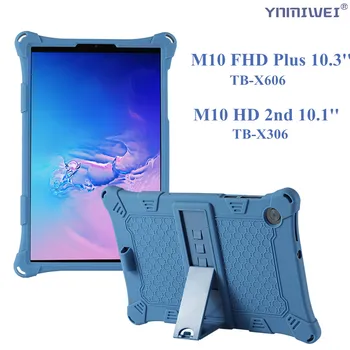 Prípad tabletu na Kartu Lenovo M10 HD 2nd Gen TB-X306X/F Mäkký Silikónový Stojan, Kryt na Kartu Lenovo M10 Fhd Plus TB-X606F/X Prípade Tabletu