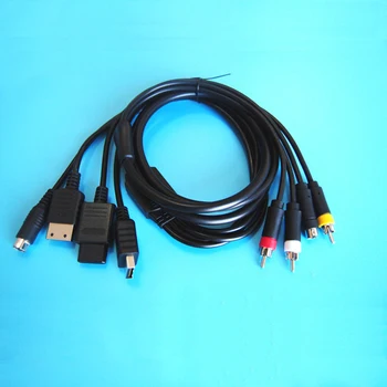 Multi v 1 kábel S Video Kábel RCA AV Kábel pre Sega Saturn SS dreamcast PS1 PS2 SNES N64 NGC