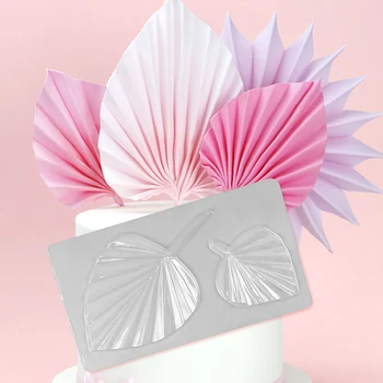 3D Palm Kopije Leaf Čokoláda Formy PET Fondant Royal Cream Plesne DIY Sugarcraft Cake Zdobenie Nástroje, Kuchynské Príslušenstvo na Pečenie