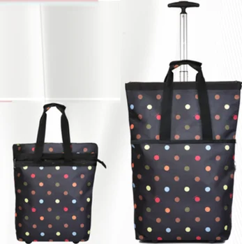Ženy Nákupní Taška Na Kolieskach Cestovné vozíka vak batožiny kufor Ženy nosiť na príručnej batožiny taška nákupná Taška s kolieskami