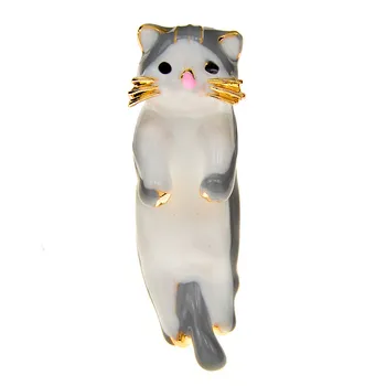 CINDY XIANG Roztomilý Malý Mačka Bábkové Brošňa Pet Zvierat Pin Žien A Mužov Šperky pôvabnú T-shirt Príslušenstvo