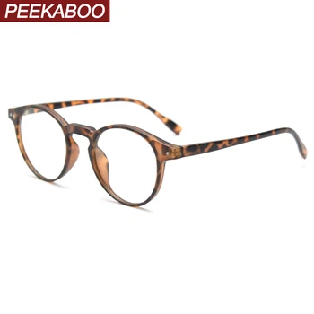 Peekaboo veľké okrúhle okuliare pre ženy ultralight jasný objektív TR90 optické okuliare, rám pre mužov kórejský štýl, módne transparentné