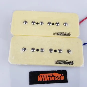 Nové Wilkinson WO90 1Set 2 Ks Krém P90 Mydlo bar Single-Coil, Krku a Most Elektrické Gitary, Snímače Humbucker