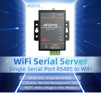HF2211S Priemyselné Sériové Modbus RS485 na WiFi Converter TCP IP Telnet Modbus CECILIA 2M Flash Sériový Server