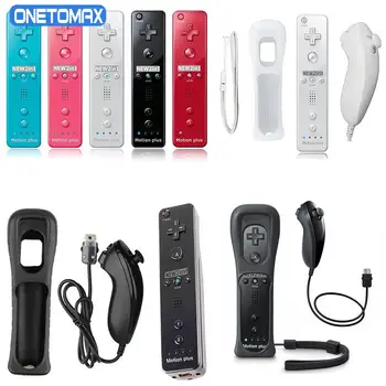 2 v 1 Pre Nintend Gamepad Wii Remote Controller Vstavaný Motion Plus Bezdrôtová Vzdialené Controle Pre Wii Nunchuck Joypad