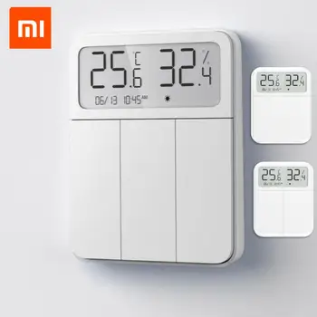 Xiao Mijia Smart vypínač Svetla, Diaľkové Ovládanie Bezdrôtových 1/2/3 Tlačidlo Switchs s teplotu a vlhkosť, LCD digitálny displej