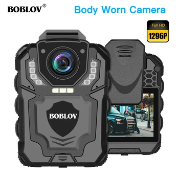 BOBLOV T5 Telo Fotoaparátu 1296P Nahrávanie Zvuku Nositeľné Policajné Kamery Presadzovania Práva Nočné Videnie Slučky Nahrávanie, DVR Mini kamera