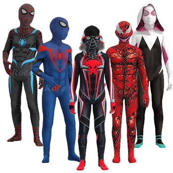 Spiderman Cosplay Kostým Gwen Super Hrdina Kombinézu pre Dievčatá Halloween Kostýmy Deň Detí Strany Sexy Zentai Oblečenie pre Deti