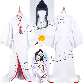 Anime BORUTO Cosplay Kostýmy Hinata Hyuga Svadobné Šaty Biele Kimono Kvet Vlásenky Ženy Oblečenie S-XXL Príslušenstvo pre Dievčatá