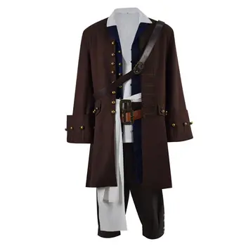 2022 Nové CosDaddy Kapitán Jack Sparrow Cosplay Kostým Kabát, Bundu Pre Dospelých Mužov, Karneval, Halloween Kostým