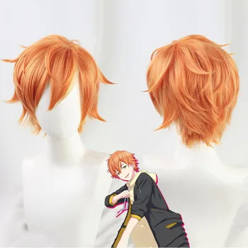 Shinonome Akito Cosplay Krátke Orange Parochňu Projektu SEKAI FAREBNÉ SCÉNE! Tepelne Odolných Syntetických Vlasov + Parochňu Spp Nové