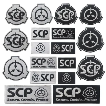 SCP Nadácia logo Cosplay odznak výšivky SCP Výšivky Patch Remienok Odznak Nášivka Na Batoh Oblečenie Jack