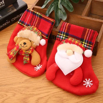 Vianočné Pančuchy Ponožky s Snehuliak Santa Elk Medveď Tlač Vianočné Cukrovinky, Darček Taška Vianočný Stromček Visí Nezávislá Domova