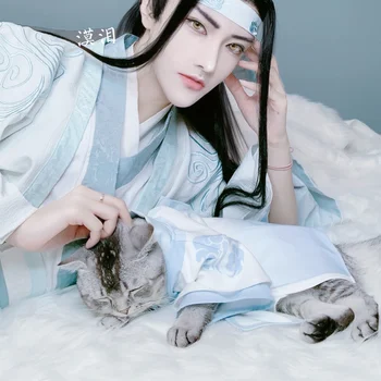 Pet Oblečenie Mo Dao Zu Shi Wei Wuxian Lan wangji Jiang cheng Jin Ning Veľmajster Démonické Mačka Vyhovovali Psa Cosplay Oblečenie