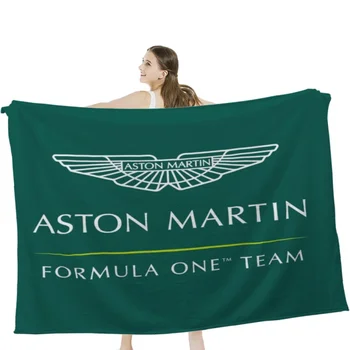 Aston Martin F1 Mäkká Deka Velvet Ľahký Posteľ Deka Domova Fleece Deka