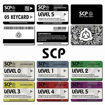 Karta Nálepky SCP Špeciálne Uzavretej Postupmi Nadácie Logo Cosplay Prístup Triedy Karty