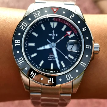 Top Značky GMT Hodinky Automatické Mechanické náramkové hodinky Športové 200M Diver Hodinky Mužov 42mm Nehrdzavejúcej Ocele Svetelný Zafírové Sklo