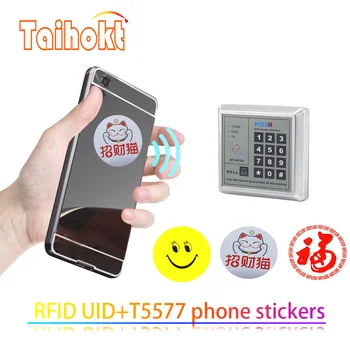 5 KS NFC Smart Dual Čip Prepisovateľné Telefón Nálepky 125Khz T5577 Kopírka Klon Tag 13.56 Mhz UID Rozmnožovacie RFID Premenlivé Kľúč