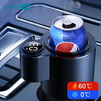 2 V 1 Multifunkčné Auto Kúrenie Cup Fľašu s Vodou 12V/110V/220V Ohrievač LCD Displej Elektrické Chladenie Chladnejšie Najlepší Darček