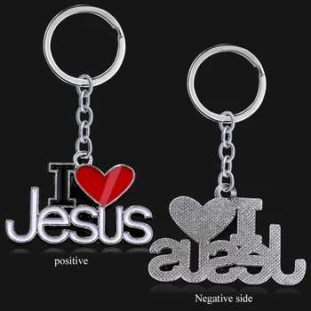 Metal Keychains Ježiš Tlačidlo Krúžky Náboženské Dvere Auta Tlačidlo Držiteľov Náboženské Láskavosti pre Kresťanov